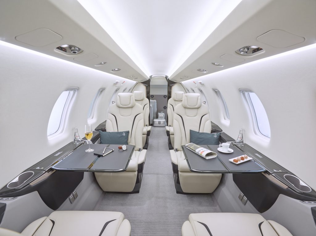 Pilatus PC24 private jet interior