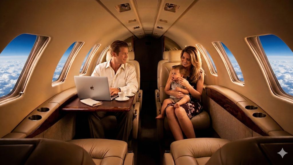 kids on private jets Citation CJ2